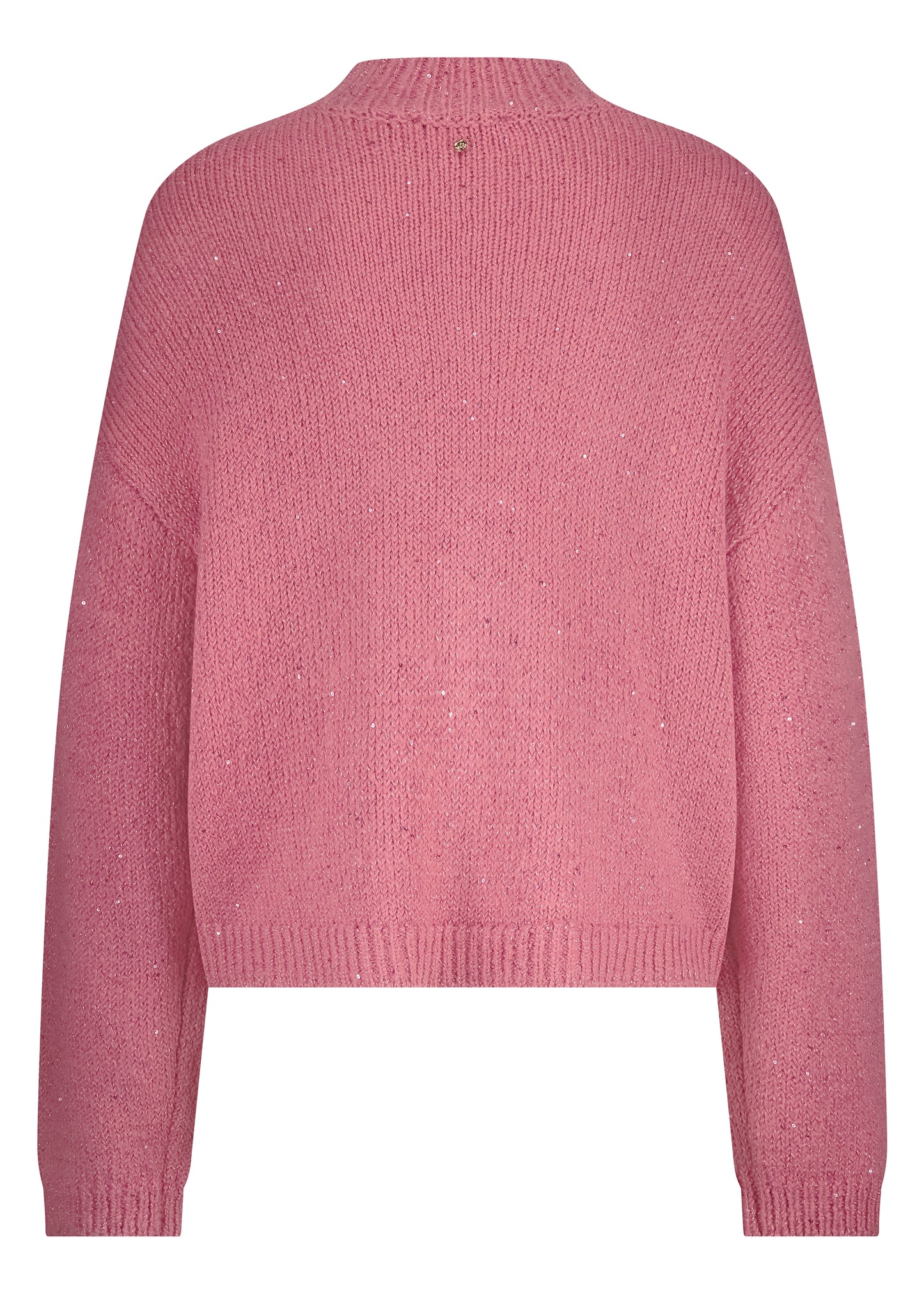 Pull Tramontana turtle-neck lurex - Rosewood