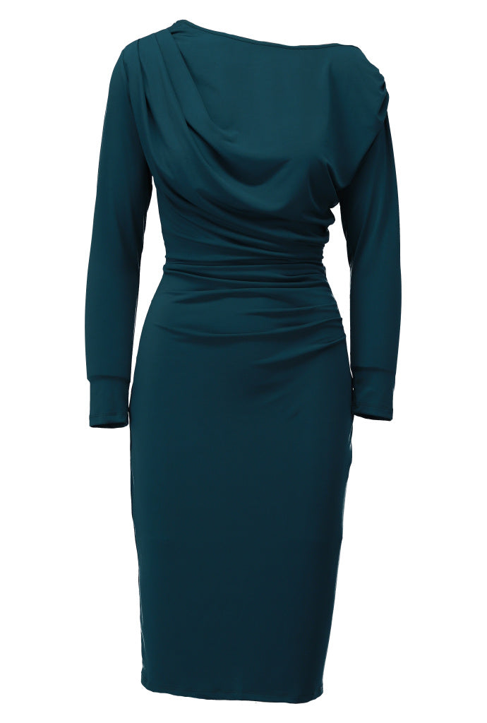 Jurk K-Design B190 asymmetrisch - Deep teal