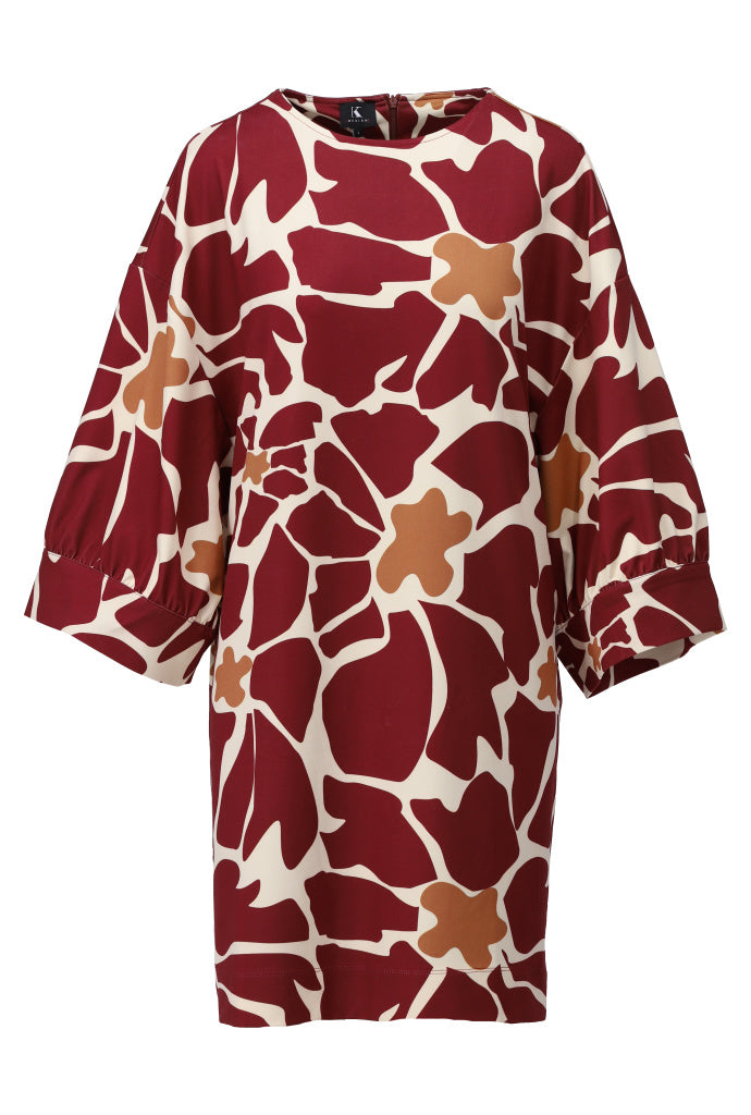 Jurk K-Design B300 met ronde hals & design - P046