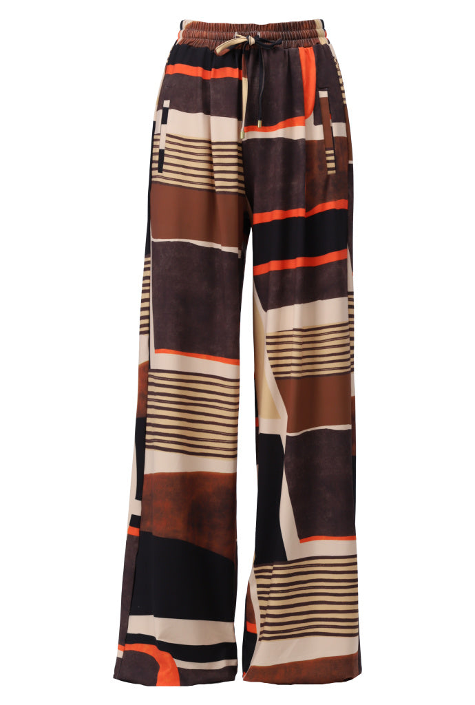 Broek K-Design B310 wijd met design - P040