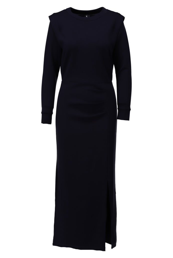 Jurk K-Design B634 maxi met split - Navy blazer