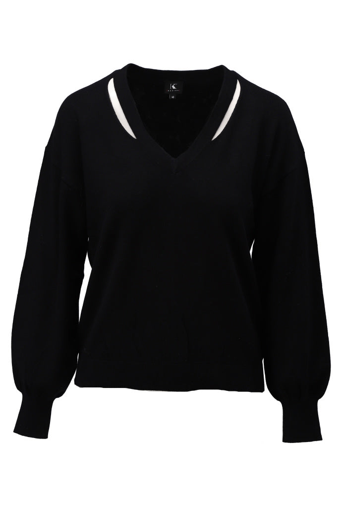 Pull K-Design B866 met speciale V-hals - Black