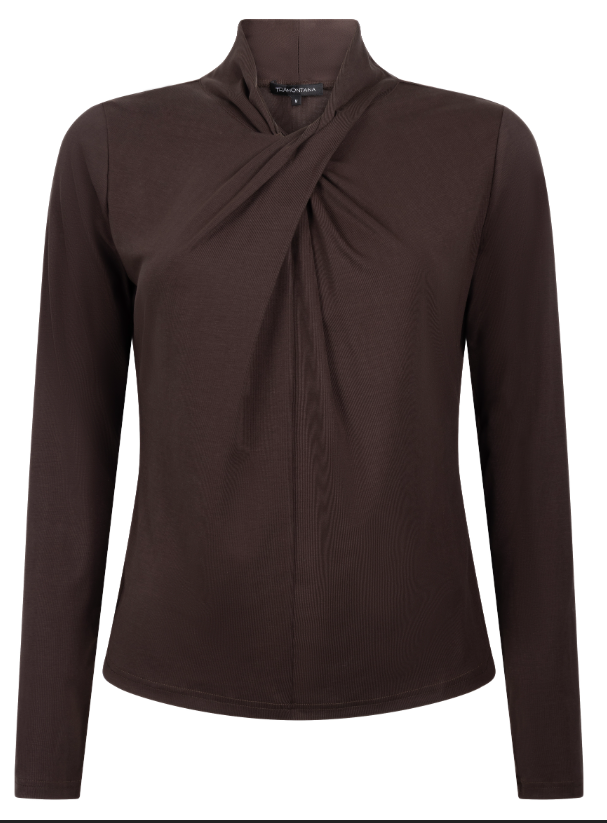 Top Tramontana twisted neck top bruin