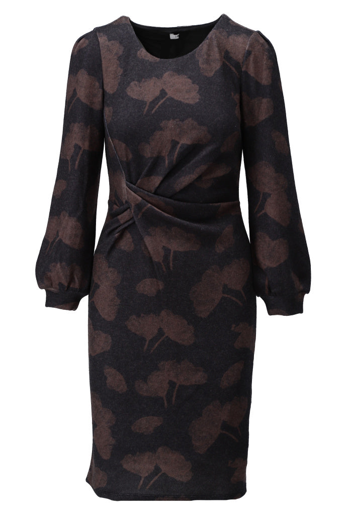 Jurk K-Design D251 soft touch met bloemenprint P173