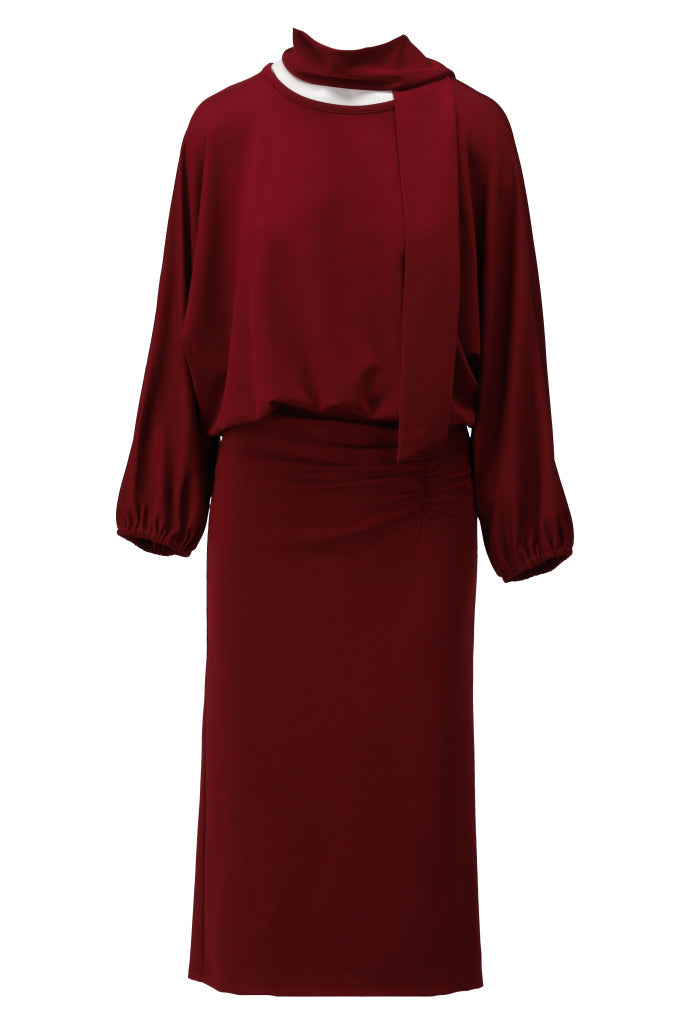 Jurk Kdesign Maxi jurk met dolman mouw cabernet