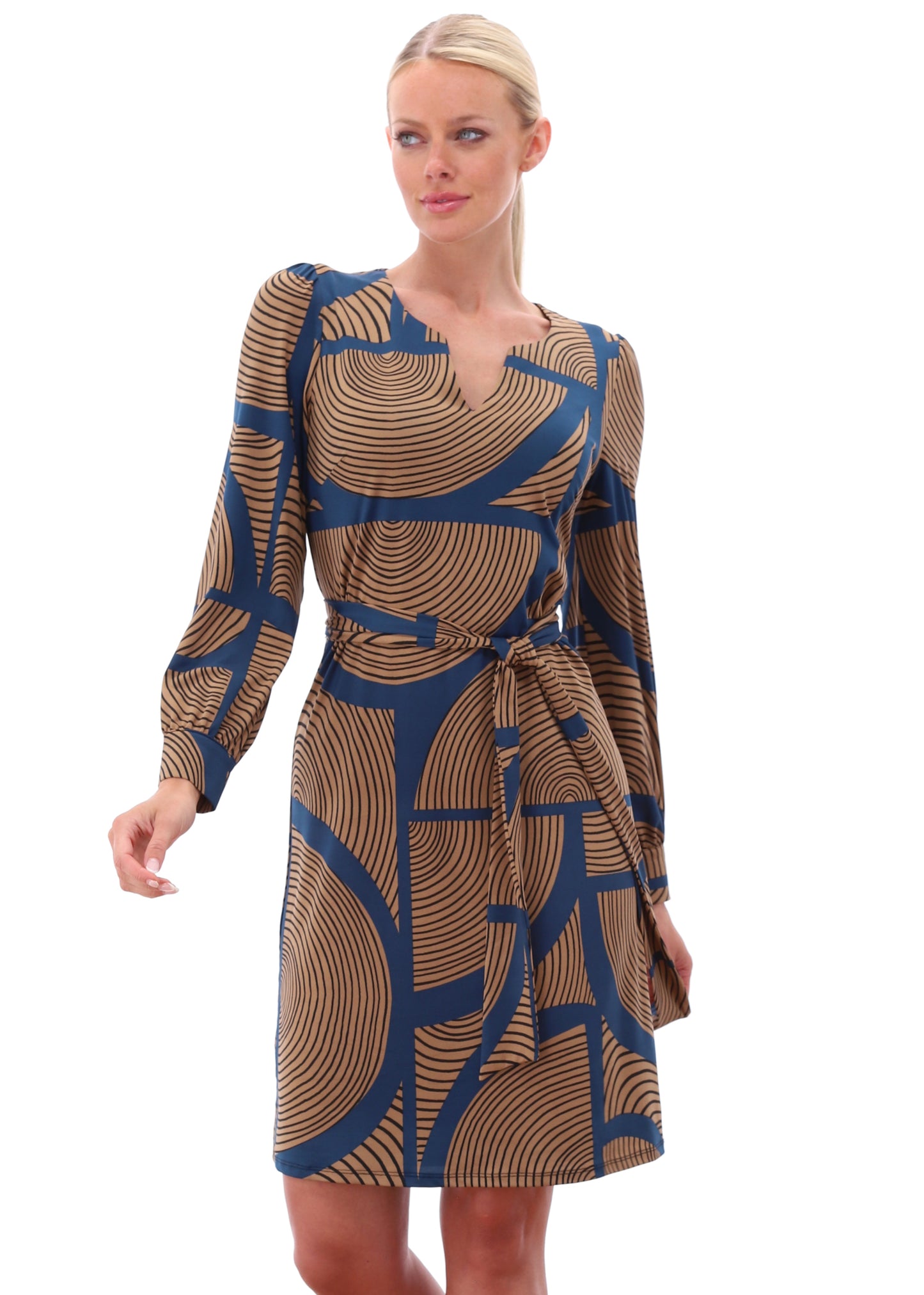 Jurk K-Design met design & riem