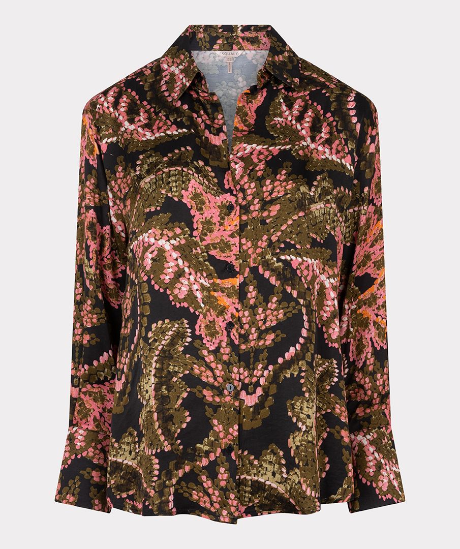 Blouse Esqualo satin global flower