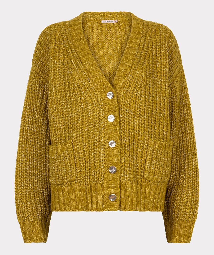 Cardigan Esqualo oversize lurex - Golden olive