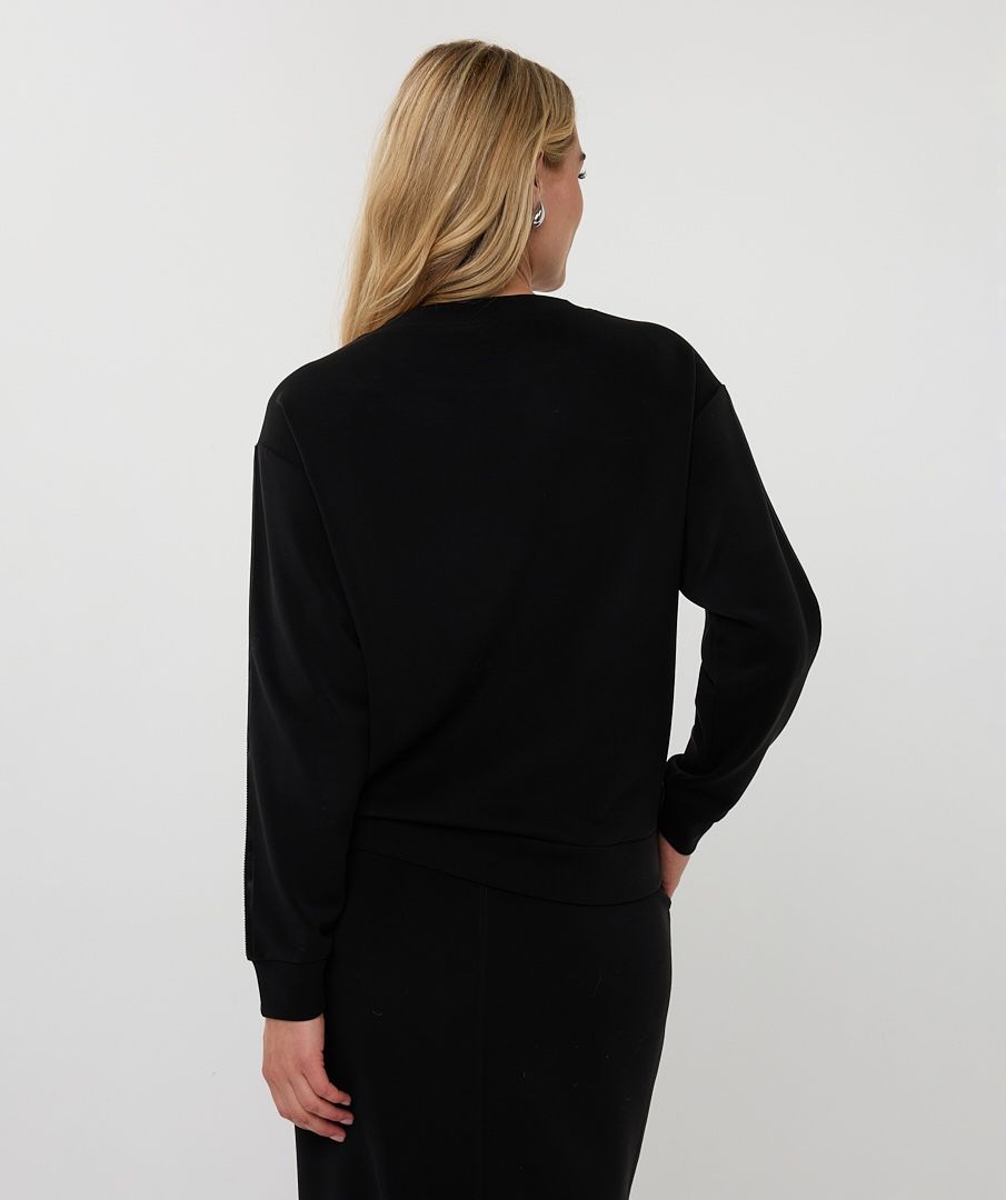 Sweater Esqualo rhinestones modal - Black