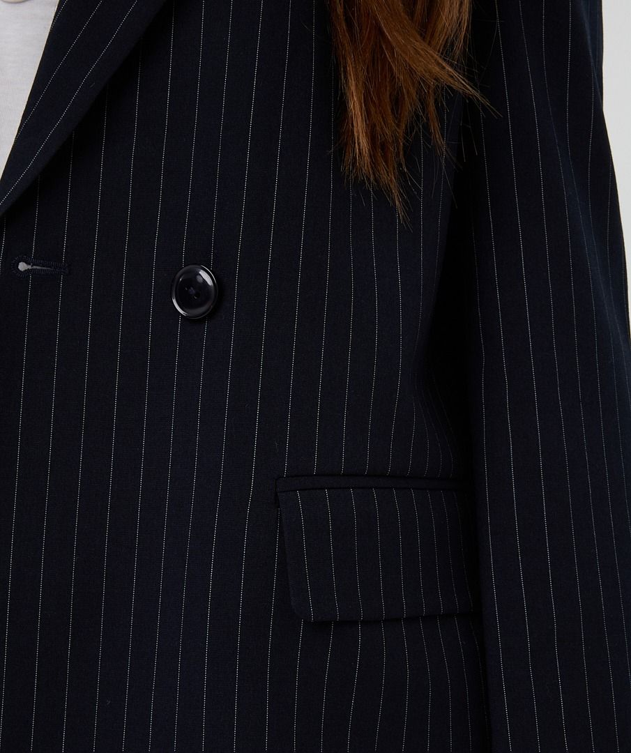 Blazer Esqualo double breasted pinstripe - Navy