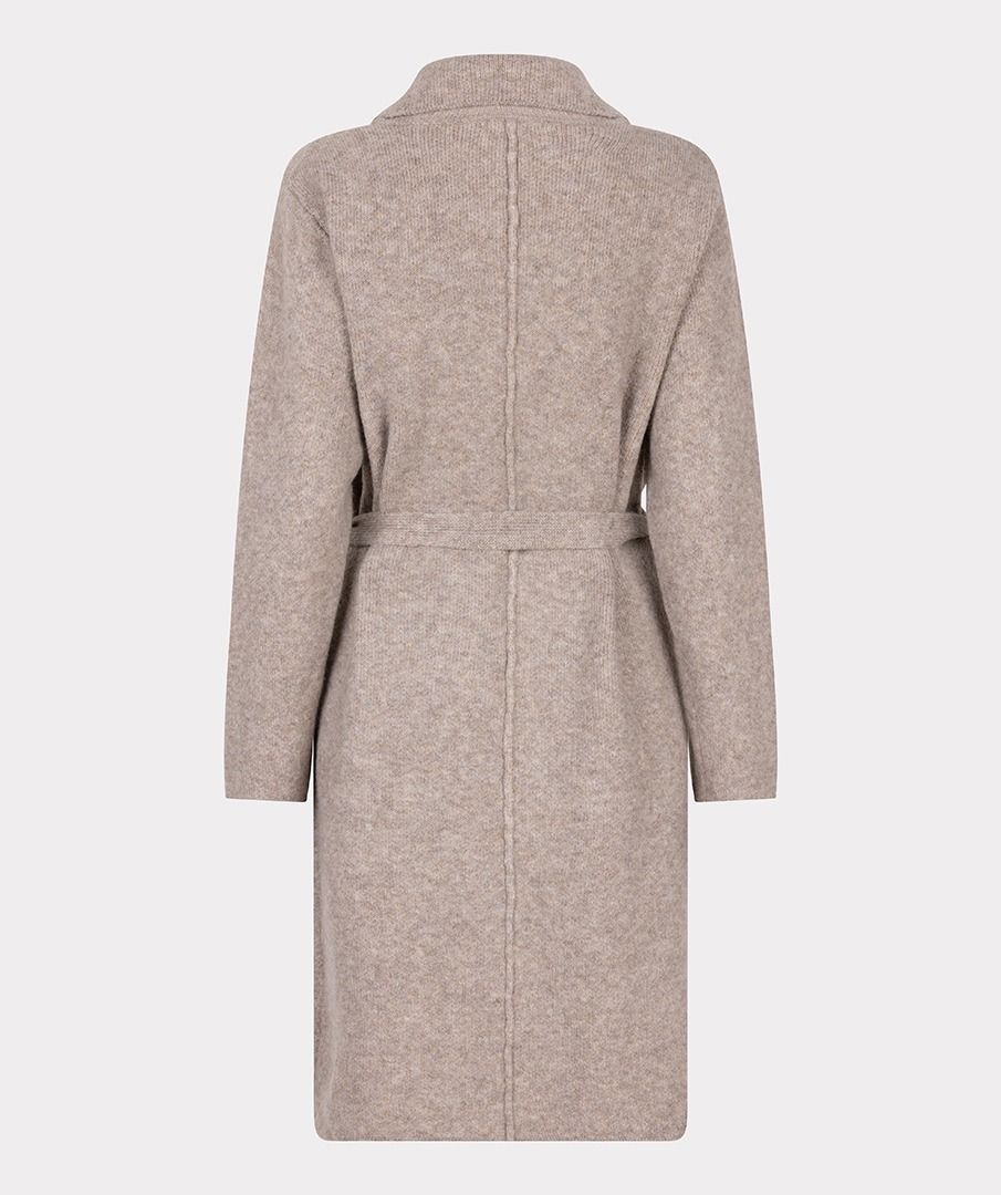 Cardigan Esqualo long pockets - Taupe melange