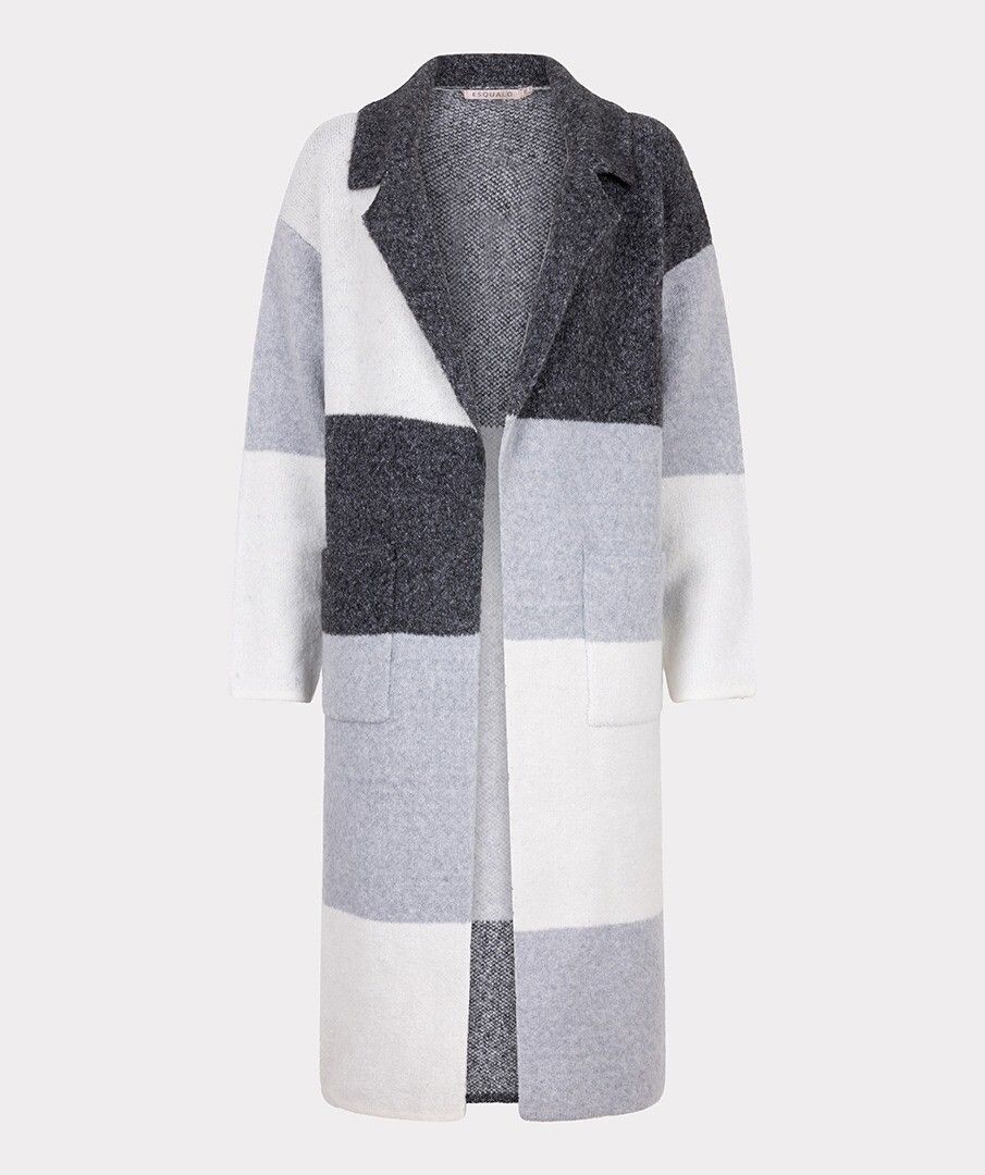 Cardigan Esqualo long blocks - Grey