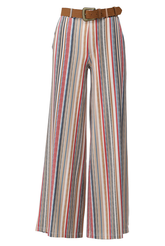 Broek K-Design gestreept met riem