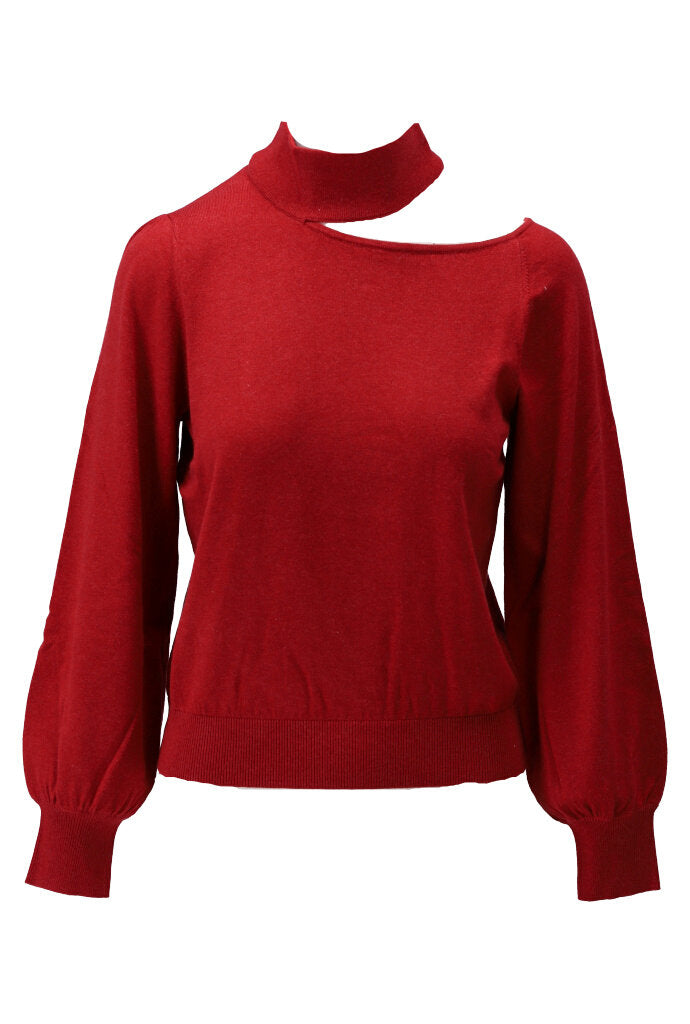 Pull K-Design speciale hals - Garnet