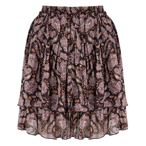 Rok Esqualo plisse purple paisley