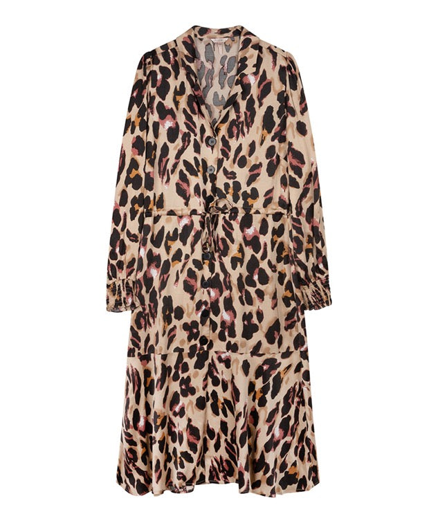 Dress midi rever run wild print