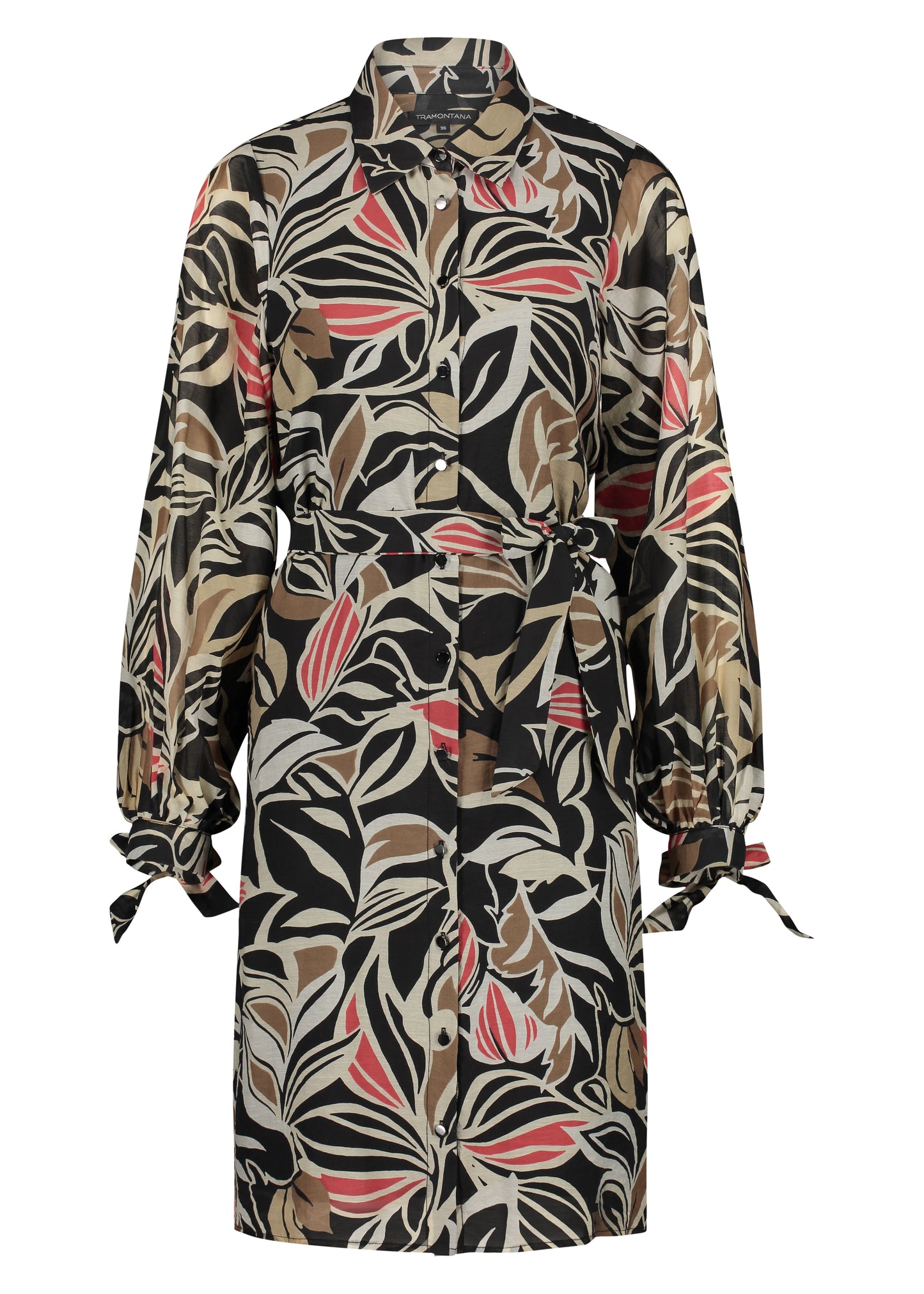 Dress big leafs print