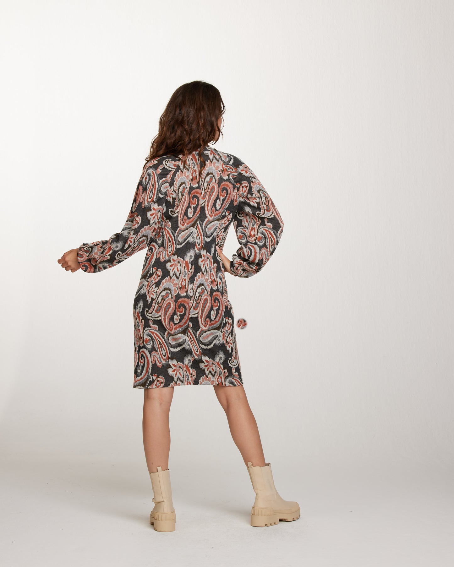 Dress Ikat Paisley Jacquard