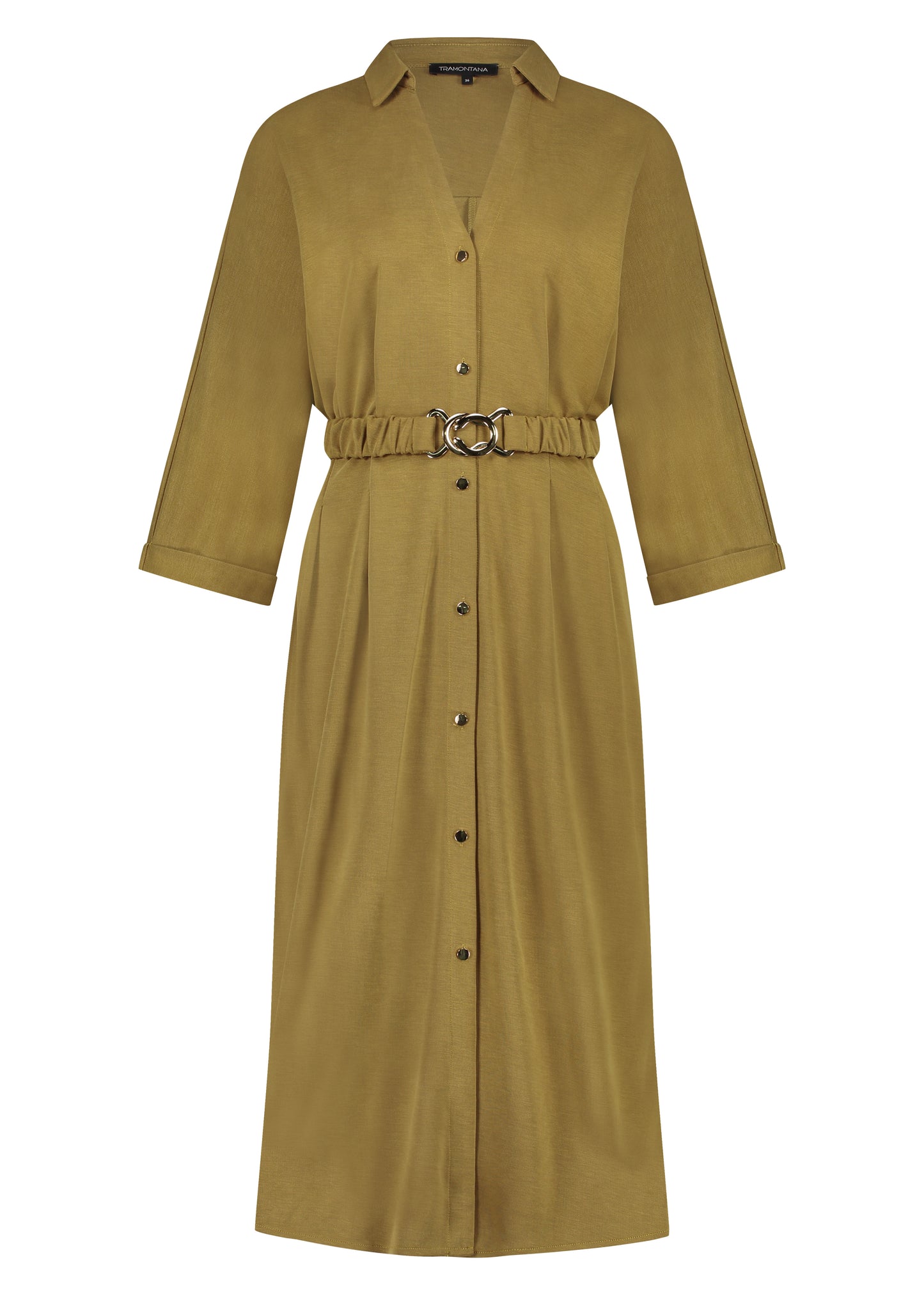 Dress modal pleats Khaki
