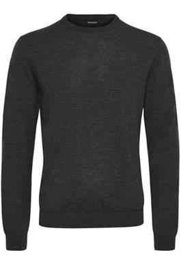 Trui Matinique 100% merino dark grey melange