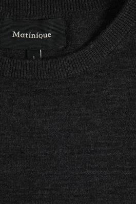 Trui Matinique 100% merino dark grey melange