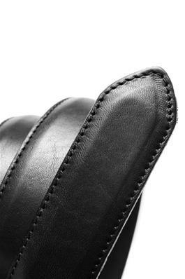 Riem Matinique leder nickel free buckle zwart