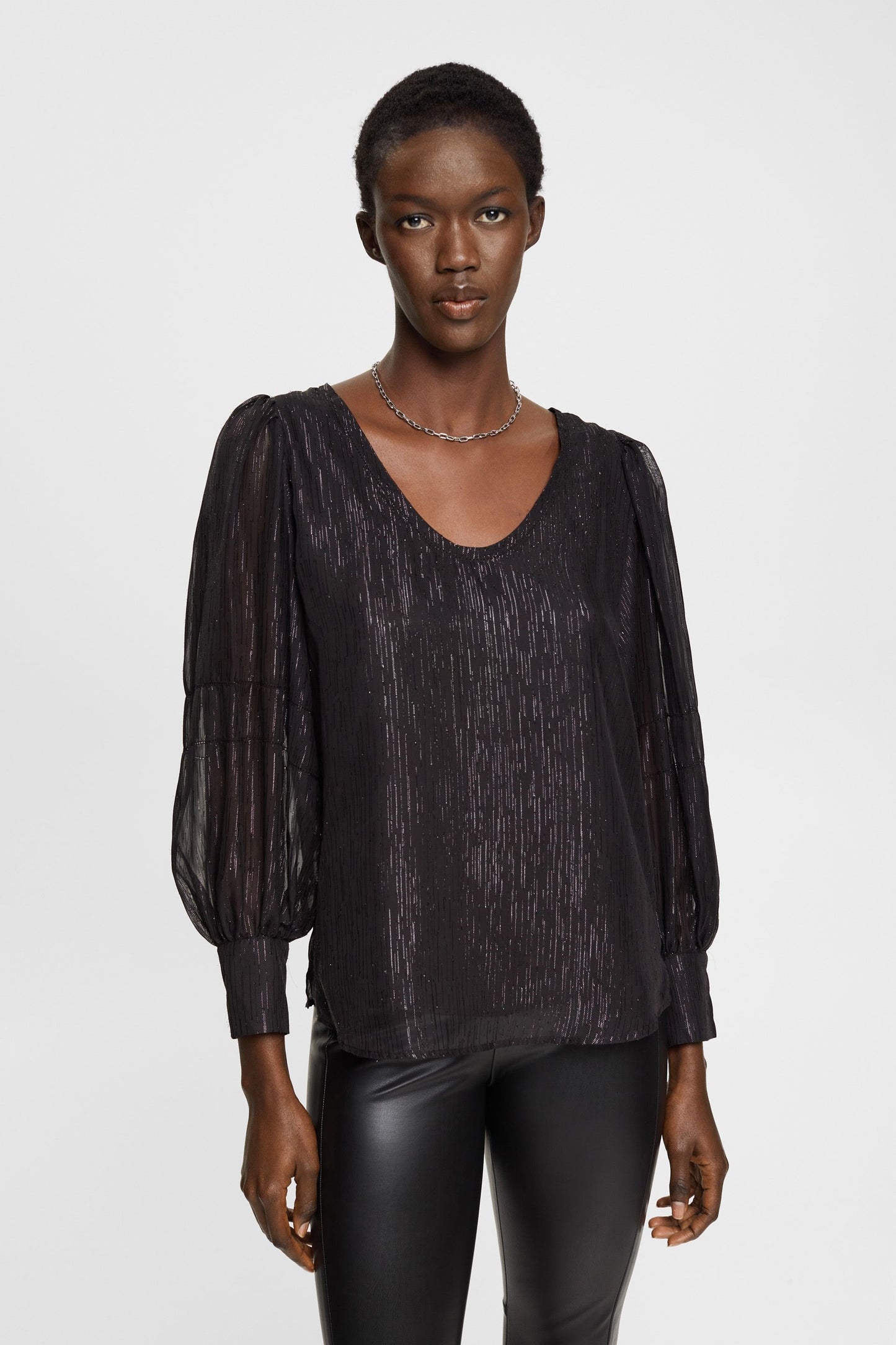 Blouse Esprit lurex black