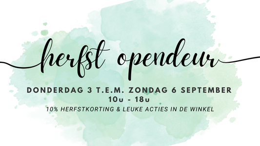 Herfst Opendeurdagen: donderdag 3 t.e.m. 6 september