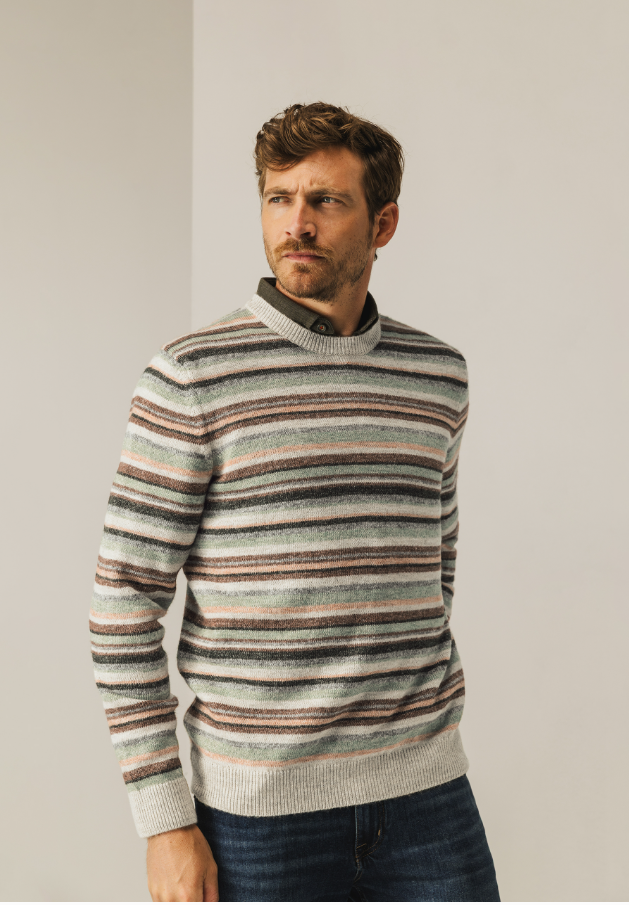 Pullover State of art Crew-Neck - Lichtgrijs/kit
