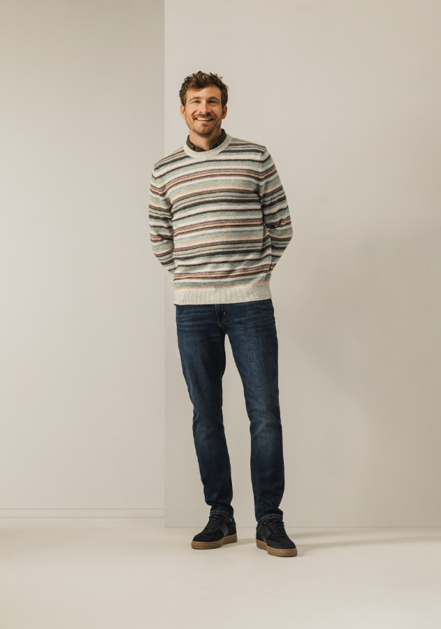 Pullover State of art Crew-Neck - Lichtgrijs/kit