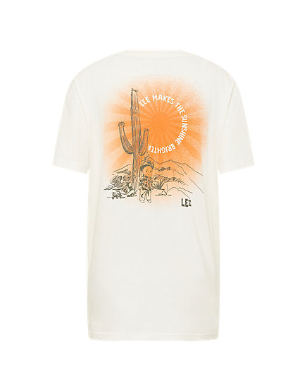 T-shirt Lee regular graphic tee ecru
