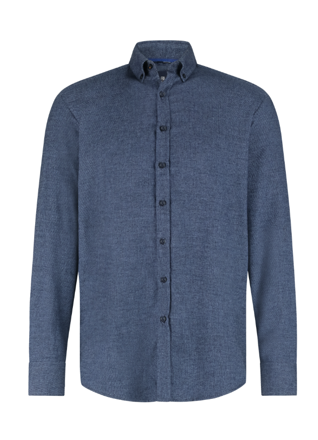 Hemd State of art plain knit - Donkerblauw