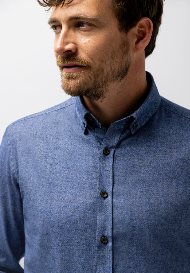 Hemd State of Art Katoenen overhemd van twillstof - Blauw
