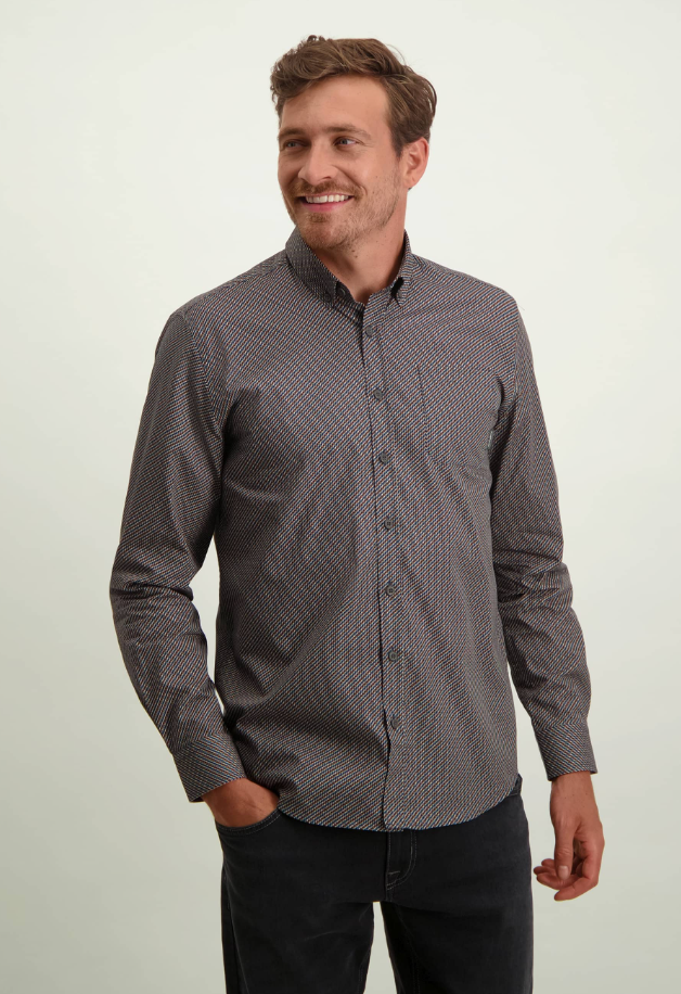 Hemd BlueFields - Printed poplin
