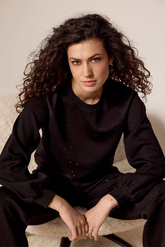 Sweater Tramontana technical sweat jumper rhinestones