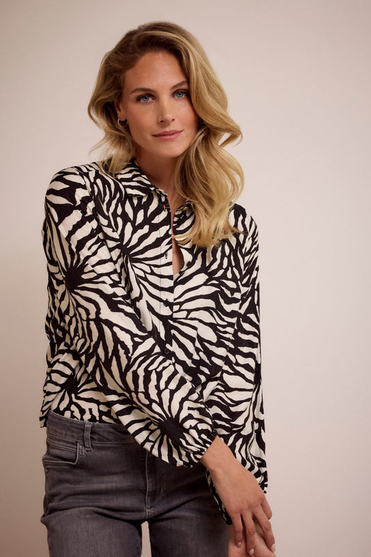 Blouse Tramontana wildflower - Print blacks