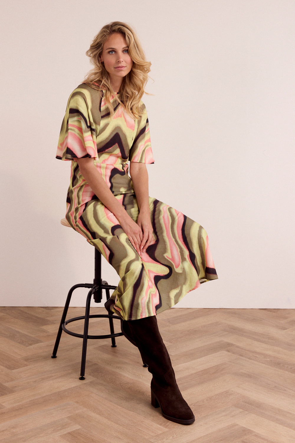 Jurk Tramontana sunset desert - Print multi colours