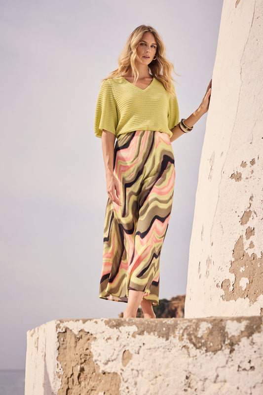 Rok Tramontana maxi skirt sunset desert - Print multi colours