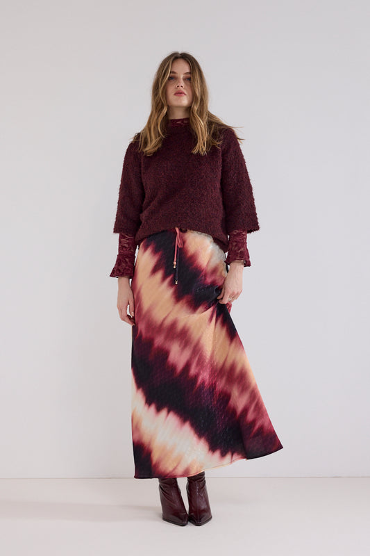 Rok Tramontana autumn tie dye - Print pomegranate