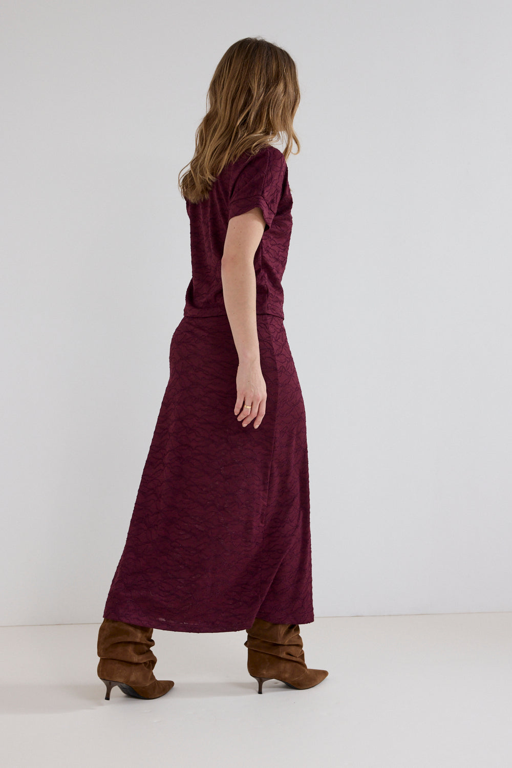 Top Tramontana cap-sleeve - Pomegranate