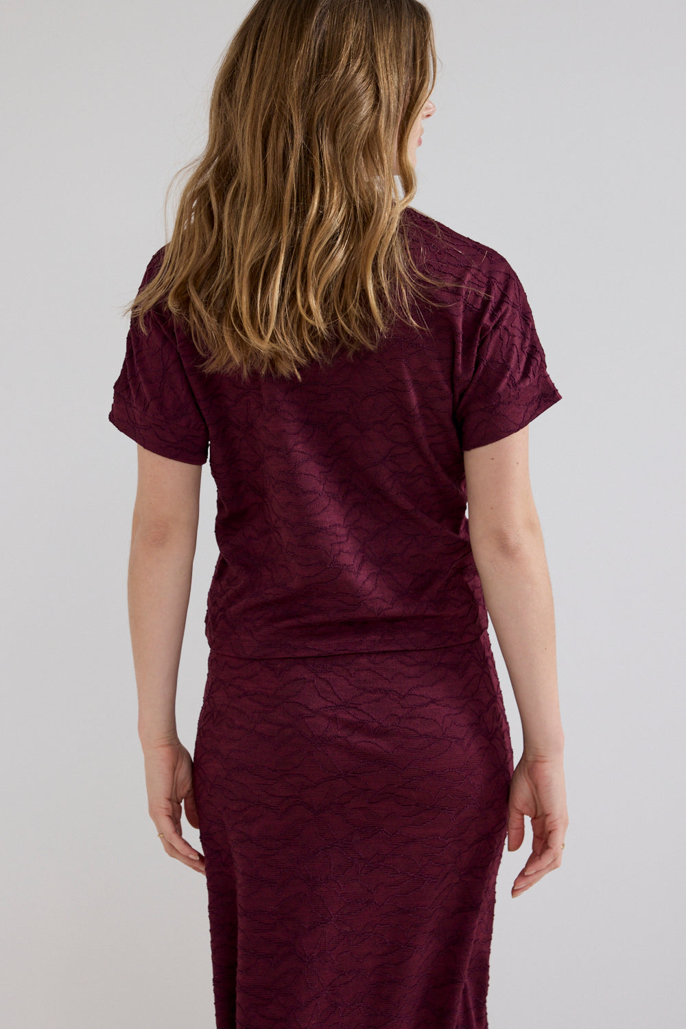 Top Tramontana cap-sleeve - Pomegranate