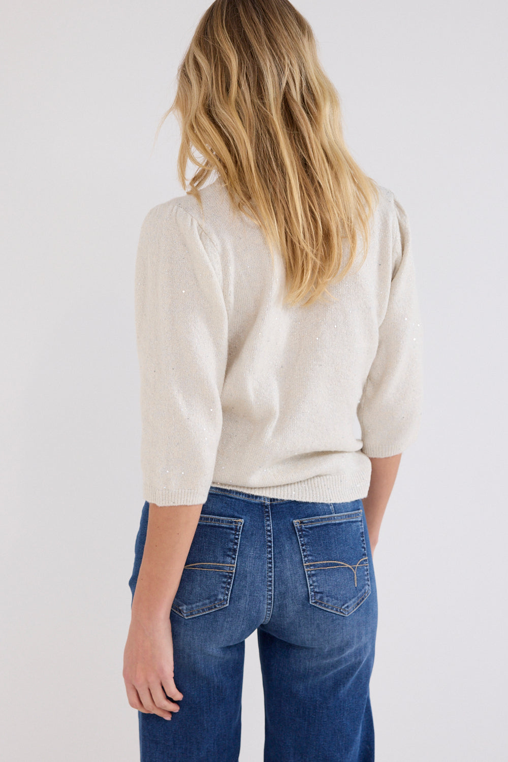Trui Tramontana short-sleeve jumper puffed - Snow