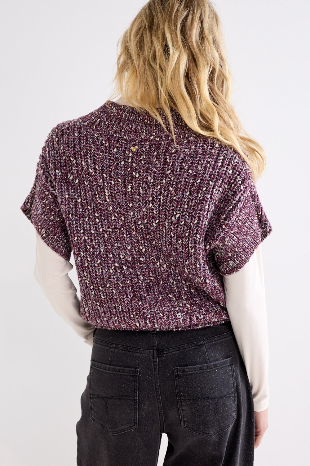 Debardeur Tramontana V-neck - Deep plum