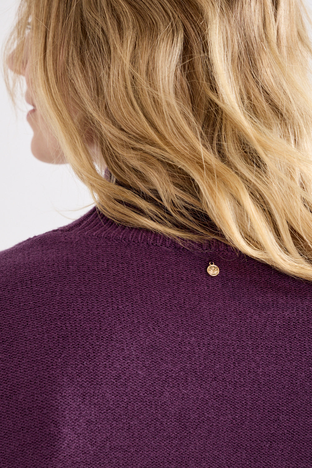 Trui Tramontana puff-sleeve - Aubergine noir