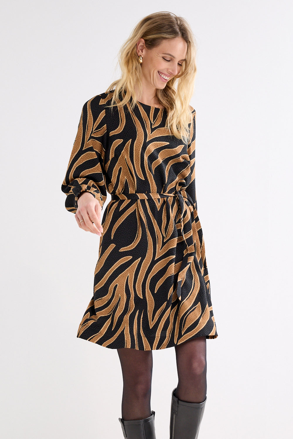 Jurk Tramontana wild flower - Brown/black