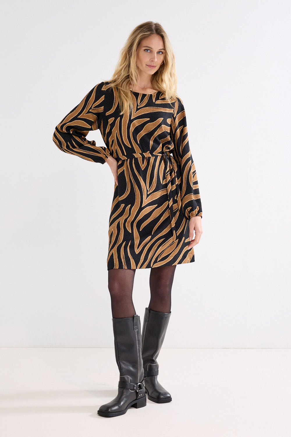 Jurk Tramontana wild flower - Brown/black