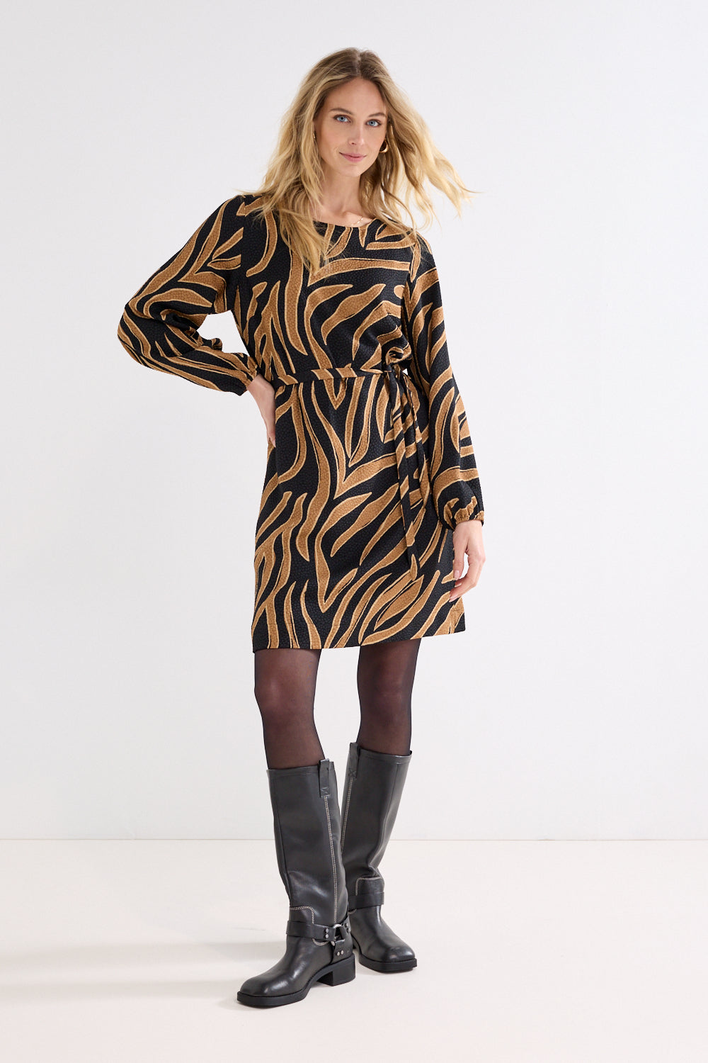 Jurk Tramontana wild flower - Brown/black