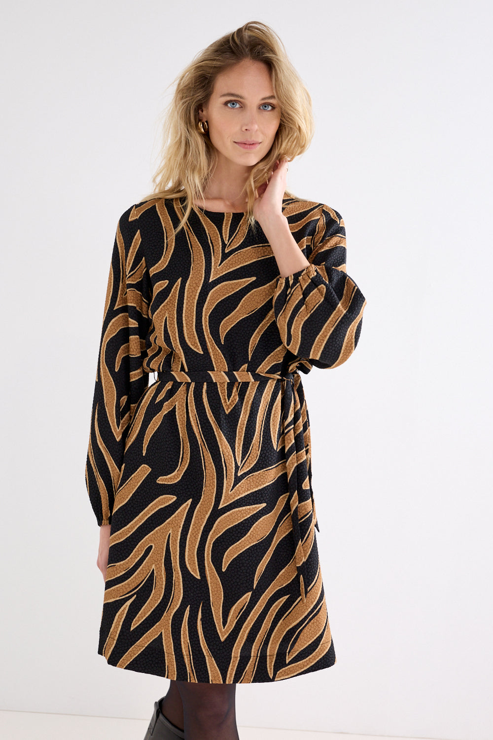 Jurk Tramontana wild flower - Brown/black