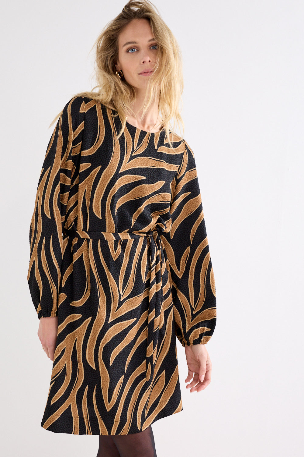 Jurk Tramontana wild flower - Brown/black