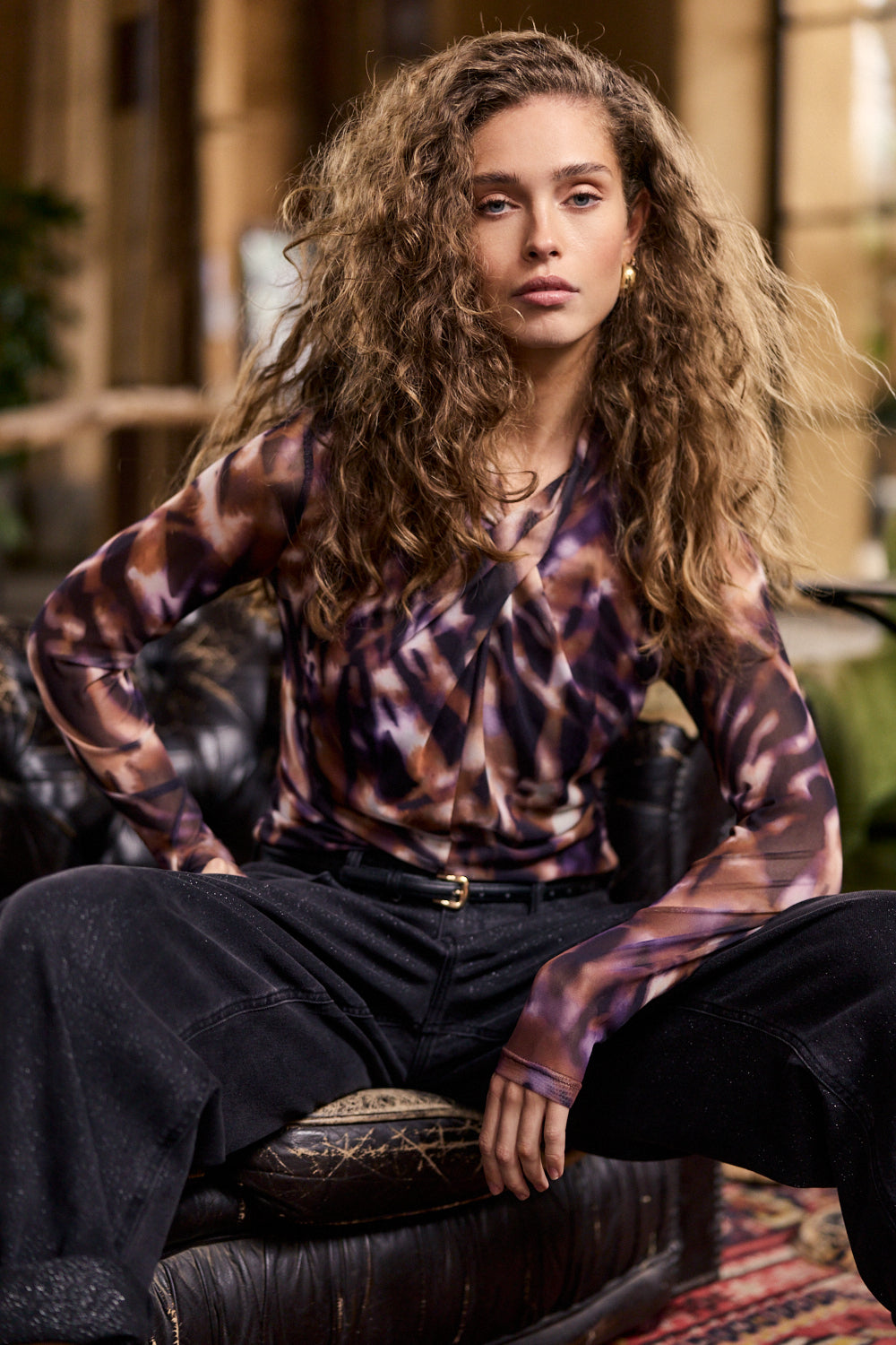 Blouse Tramontana Berry Blaze - Print berry